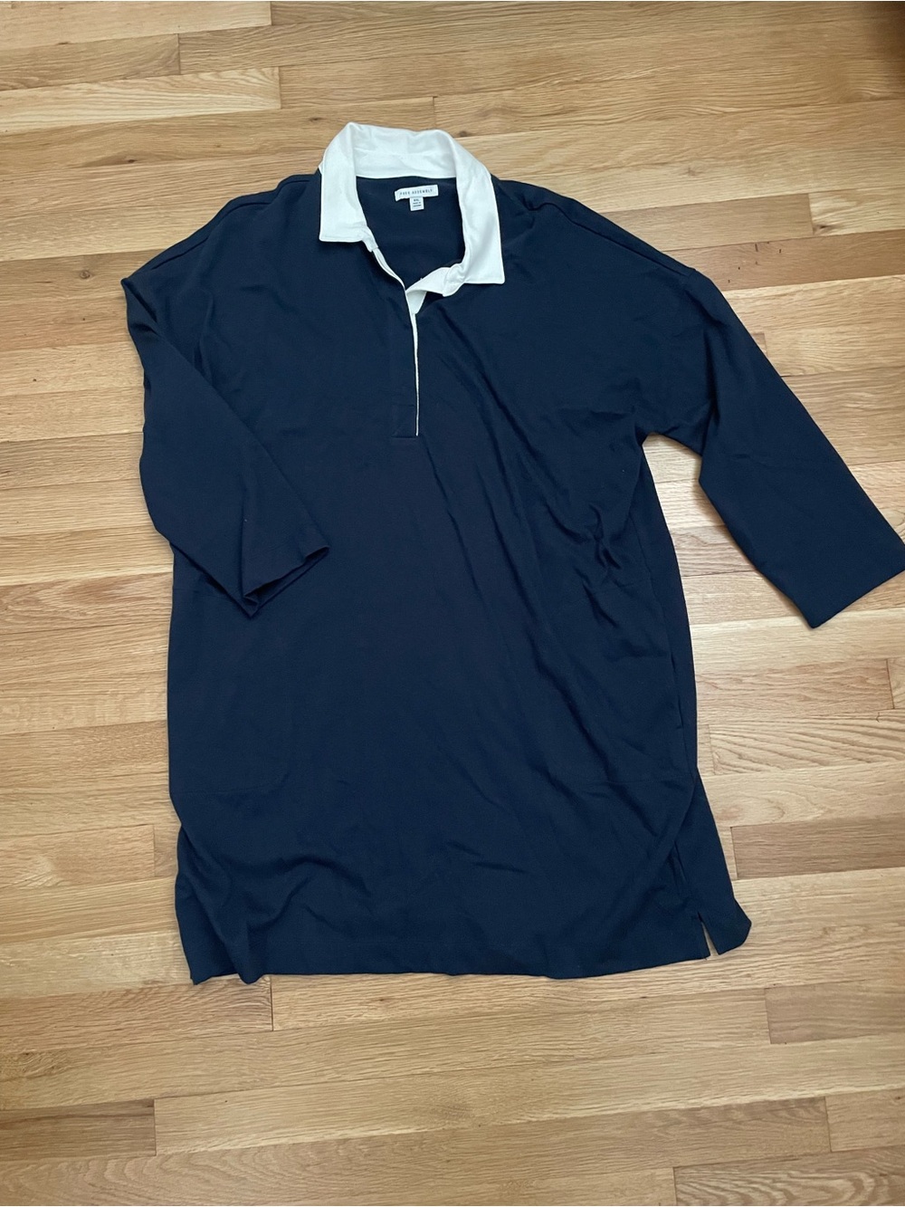 Free Assembly Navy Long-Sleeve Polo Dress XXL